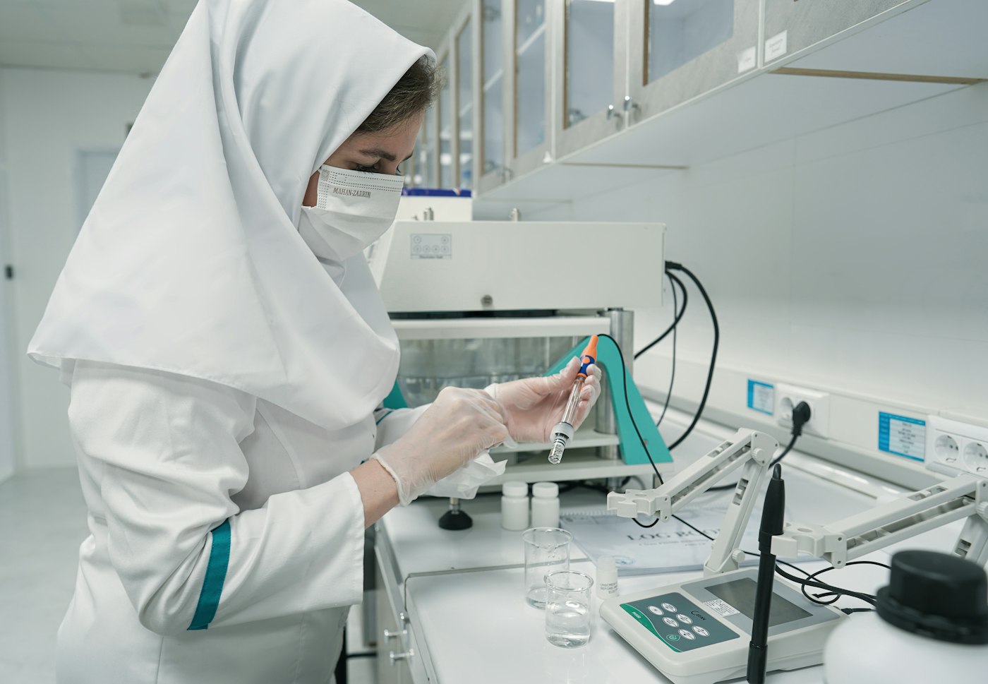 Scientist analysing safety data at a workstation